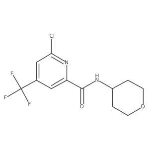 6-chloro-N-(oxan-4-yl)-4-(trifluoromethyl)pyridine-2-carboxamide结构式