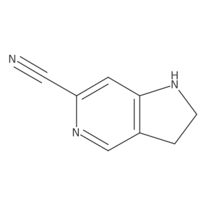 2,3-Dihydro-1H-pyrrolo[3,2-c]pyridine-6-carbonitrile结构式