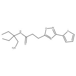 1,2,4-Oxadiazole-5-propanamide, N-[1-(aminomethyl)-1-ethylpropyl]-3-(2-thienyl)- Structure