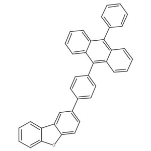 2-[4-(10-phenyl-9-anthryl)phenyl]dibenzofuran结构式