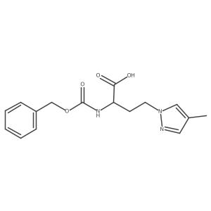 2-{[(benzyloxy)carbonyl]amino}-4-(4-methyl-1H-pyrazol-1-yl)butanoic acid Structure