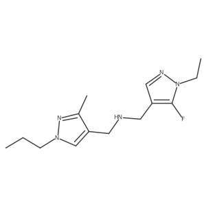 [(1-ethyl-5-fluoro-1H-pyrazol-4-yl)methyl][(3-methyl-1-propyl-1H-pyrazol-4-yl)methyl]amine结构式