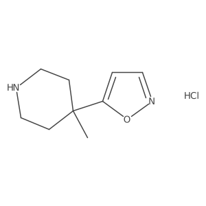 4-Isoxazol-5-yl-4-methylpiperidine hydrochloride Structure