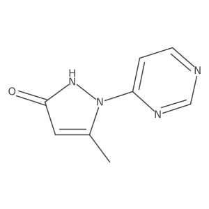 3-methyl-2-pyrimidin-4-yl-1H-pyrazol-5-one Structure