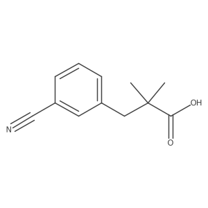 3-(3-Cyanophenyl)-2,2-dimethylpropanoic acid Structure