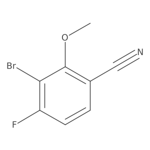 3-Bromo-4-fluoro-2-methoxybenzonitrile Structure