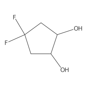 trans-4,4-Difluorocyclopentane-1,2-diol Structure