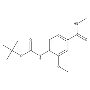 Tert-butyl (2-methoxy-4-(methylcarbamoyl)phenyl)carbamate结构式