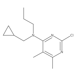 2-Chloro-N-(cyclopropylmethyl)-5,6-dimethyl-N-propyl-4-pyrimidinamine Structure