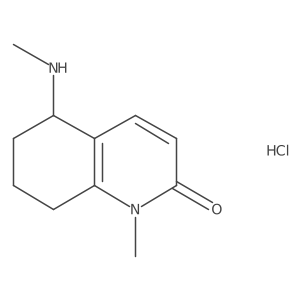 1-Methyl-5-(methylamino)-1,2,5,6,7,8-hexahydroquinolin-2-one hydrochloride结构式