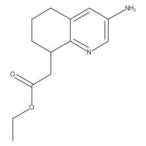 Ethyl 2-(3-amino-5,6,7,8-tetrahydroquinolin-8-yl)acetate结构式
