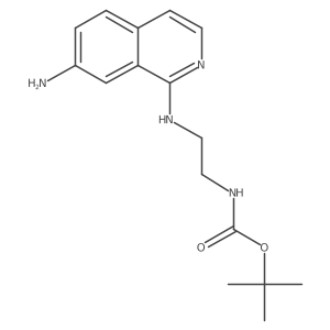 CC(C)(C)OC(=O)NCCNc1nccc2ccc(N)cc12结构式