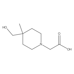 2-(4-(Hydroxymethyl)-4-methylpiperidin-1-yl)acetic acid Structure