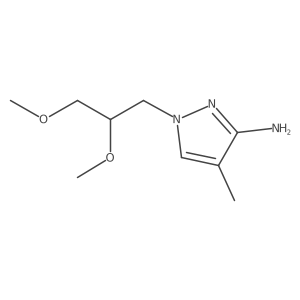 1-(2,3-dimethoxypropyl)-4-methyl-1H-pyrazol-3-amine结构式