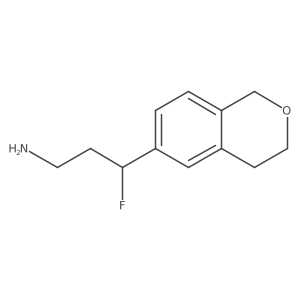 3-(3,4-dihydro-1H-2-benzopyran-6-yl)-3-fluoropropan-1-amine结构式