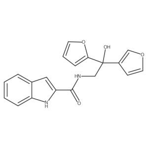 N-[2-(furan-2-yl)-2-(furan-3-yl)-2-hydroxyethyl]-1H-indole-2-carboxamide Structure