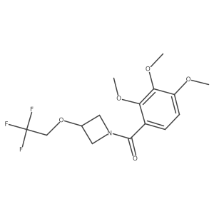 (3-(2,2,2-Trifluoroethoxy)azetidin-1-yl)(2,3,4-trimethoxyphenyl)methanone Structure