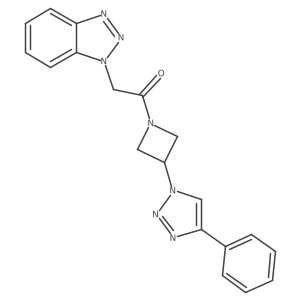 2-(1H-benzo[d][1,2,3]triazol-1-yl)-1-(3-(4-phenyl-1H-1,2,3-triazol-1-yl)azetidin-1-yl)ethanone Structure