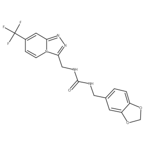 1-(Benzo[d][1,3]dioxol-5-ylmethyl)-3-((7-(trifluoromethyl)-[1,2,4]triazolo[4,3-a]pyridin-3-yl)methyl)urea Structure