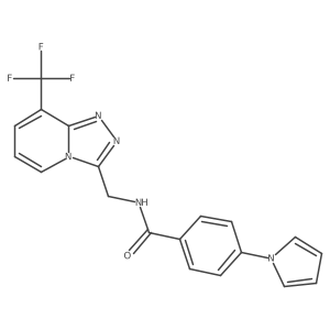 4-(1H-pyrrol-1-yl)-N-((8-(trifluoromethyl)-[1,2,4]triazolo[4,3-a]pyridin-3-yl)methyl)benzamide结构式