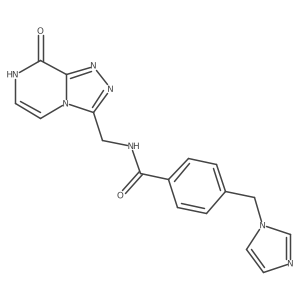 4-((1H-imidazol-1-yl)methyl)-N-((8-hydroxy-[1,2,4]triazolo[4,3-a]pyrazin-3-yl)methyl)benzamide结构式