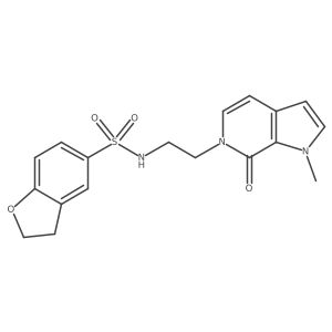 N-(2-{1-methyl-7-oxo-1H,6H,7H-pyrrolo[2,3-c]pyridin-6-yl}ethyl)-2,3-dihydro-1-benzofuran-5-sulfonamide Structure