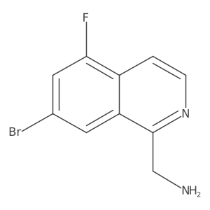 (7-Bromo-5-fluoroisoquinolin-1-yl)methanamine结构式