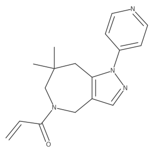 1-[7,7-dimethyl-1-(pyridin-4-yl)-1H,4H,5H,6H,7H,8H-pyrazolo[4,3-c]azepin-5-yl]prop-2-en-1-one Structure