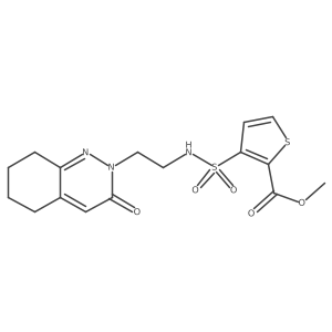 methyl 3-(N-(2-(3-oxo-5,6,7,8-tetrahydrocinnolin-2(3H)-yl)ethyl)sulfamoyl)thiophene-2-carboxylate Structure