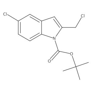 tert-butyl 5-chloro-2-(chloromethyl)-1H-indole-1-carboxylate Structure