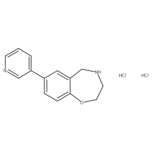 7-Pyridin-3-yl-2,3,4,5-tetrahydro-1,4-benzoxazepine dihydrochloride结构式