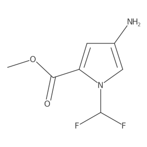 methyl 4-amino-1-(difluoromethyl)-1H-pyrrole-2-carboxylate结构式