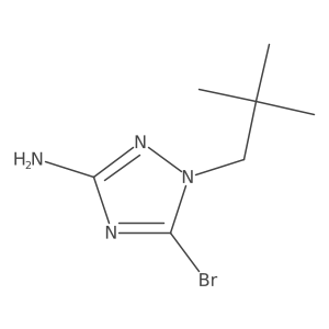 5-bromo-1-(2,2-dimethylpropyl)-1H-1,2,4-triazol-3-amine结构式