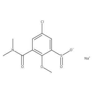 Sodium 5-chloro-3-(dimethylcarbamoyl)-2-methoxybenzene-1-sulfinate结构式