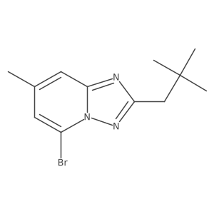 5-Bromo-2-(2,2-dimethylpropyl)-7-methyl-[1,2,4]triazolo[1,5-a]pyridine Structure