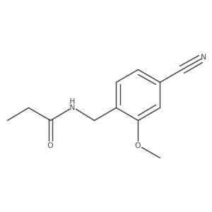 n-[(4-Cyano-2-methoxyphenyl)methyl]propanamide Structure