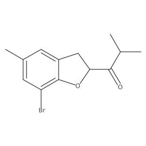 1-(7-Bromo-5-methyl-2,3-dihydro-1-benzofuran-2-yl)-2-methylpropan-1-one结构式