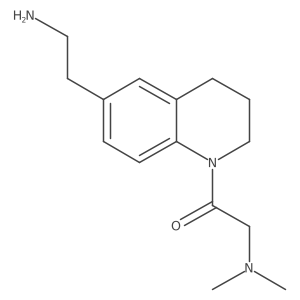 1-[6-(2-Aminoethyl)-1,2,3,4-tetrahydroquinolin-1-yl]-2-(dimethylamino)ethan-1-one Structure