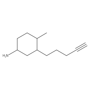 4-Methyl-3-(pent-4-yn-1-yl)cyclohexan-1-amine Structure