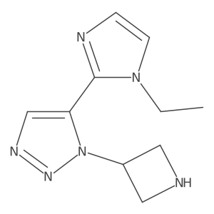 1-(azetidin-3-yl)-5-(1-ethyl-1H-imidazol-2-yl)-1H-1,2,3-triazole结构式