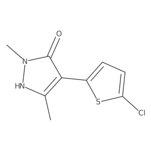 4-(5-chlorothiophen-2-yl)-1,3-dimethyl-1H-pyrazol-5-ol Structure
