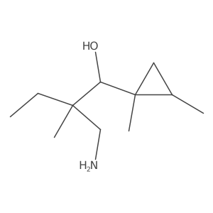 2-(Aminomethyl)-1-(1,2-dimethylcyclopropyl)-2-methylbutan-1-ol结构式