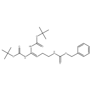 tert-Butyl N-[2-(Cbz-amino)ethylamino][(Boc-amino)methylidene]carbamate Structure