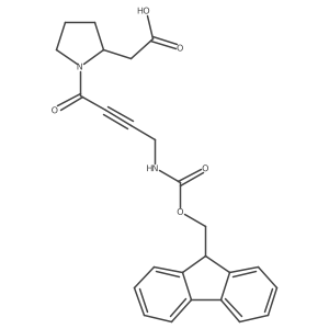 2-[(2R)-1-[4-({[(9H-fluoren-9-yl)methoxy]carbonyl}amino)but-2-ynoyl]pyrrolidin-2-yl]acetic acid Structure