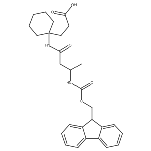 3-{1-[(3S)-3-({[(9H-fluoren-9-yl)methoxy]carbonyl}amino)butanamido]cyclohexyl}propanoic acid Structure