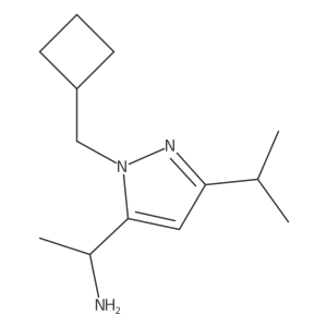 (1S)-1-[1-(cyclobutylmethyl)-3-(propan-2-yl)-1H-pyrazol-5-yl]ethan-1-amine结构式