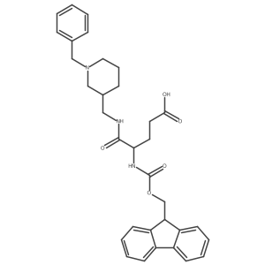 4-{[(1-benzylpiperidin-3-yl)methyl]carbamoyl}-4-({[(9H-fluoren-9-yl)methoxy]carbonyl}amino)butanoic acid Structure