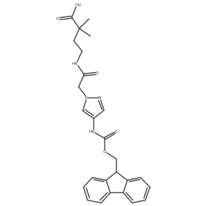 4-{2-[4-({[(9H-fluoren-9-yl)methoxy]carbonyl}amino)-1H-pyrazol-1-yl]acetamido}-2,2-dimethylbutanoic acid Structure