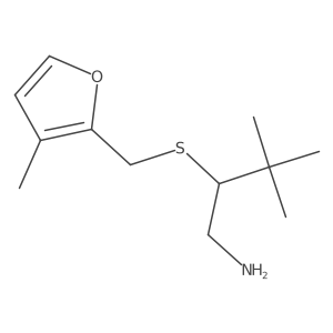 3,3-Dimethyl-2-{[(3-methylfuran-2-yl)methyl]sulfanyl}butan-1-amine Structure