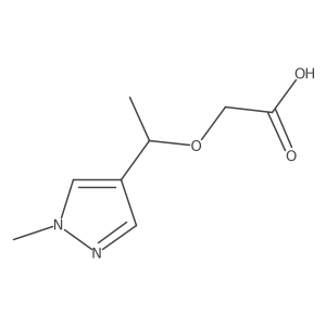2-[1-(1-methyl-1H-pyrazol-4-yl)ethoxy]acetic acid结构式